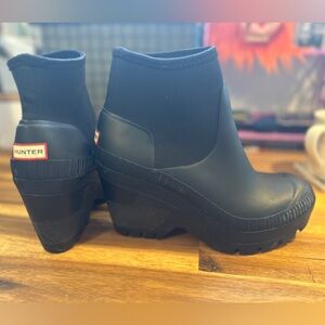 Size 8 Hunter Ankle Heeled Rain Boots